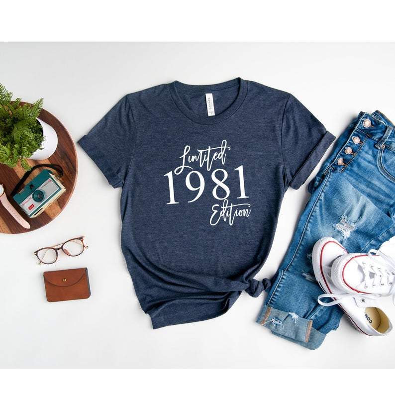 1981 Limited Edition, Birthday Gifts Idea, Gift For Her For Him Unisex T-Shirt KM0804