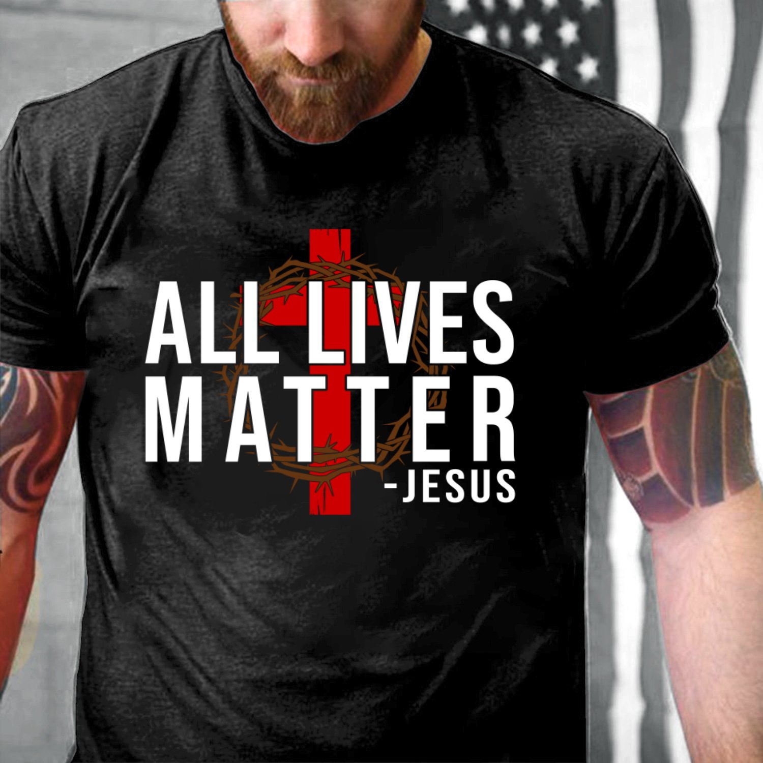 4th Of July Shirt, All Lives Matter Jesus V2, Christian Jesus T-Shirt