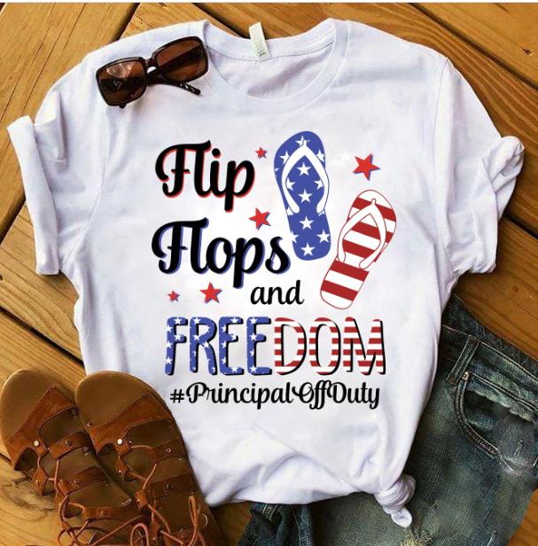4th Of July Shirt, Funny Fourth Of July Shirt, Flip Flops And Freedom American Flag T-Shirt 4th Of July Shirt, Funny Fourth Of July Shirt, Flip Flops And Freedom American Flag T-Shirt
