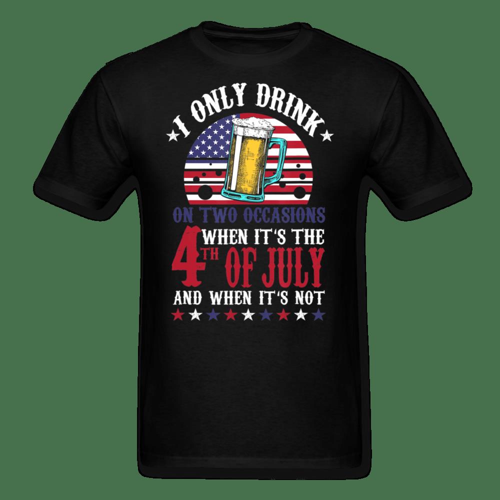 4th Of July Shirt, Funny Fourth Of July Shirts, I Only Drink On 4th Of July T-Shirt KM2506 4th Of July Shirt, Funny Fourth Of July Shirts, I Only Drink On 4th Of July T-Shirt KM2506