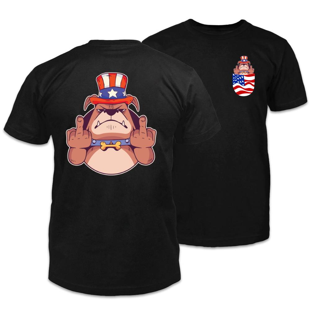 4th Of July Shirt, Funny Fourth Of July Shirts, Pitbull America Hat Double Side Printed T-Shirt