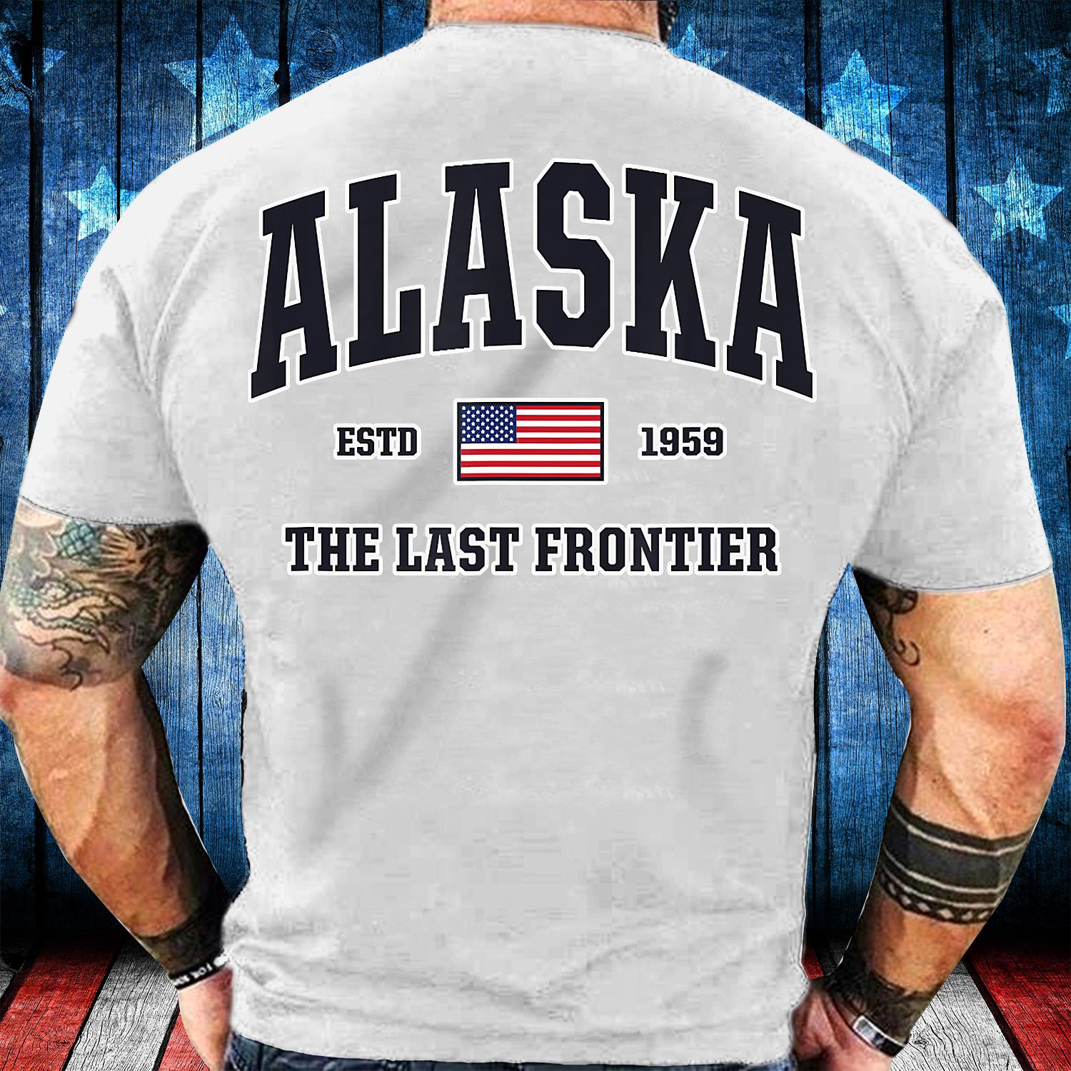 Alaska T-Shirt, Patriotic American Flag Veteran Gifts T-Shirt Alaska T-Shirt, Patriotic American Flag Veteran Gifts T-Shirt