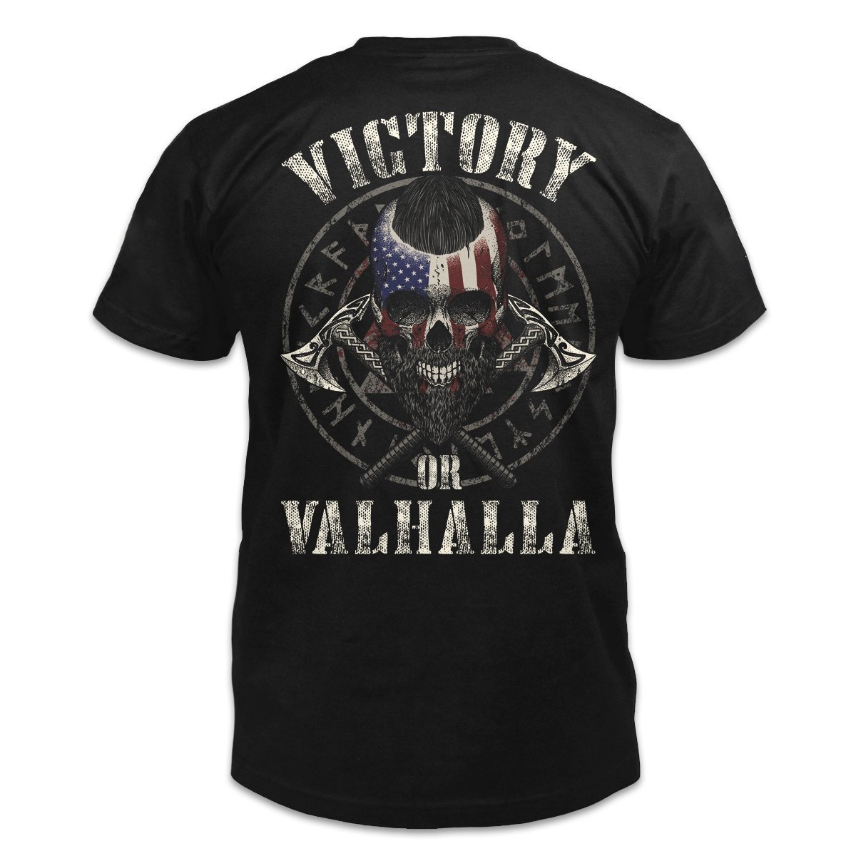 American Viking T-Shirt, Victory Or Valhalla T-Shirt KM2506