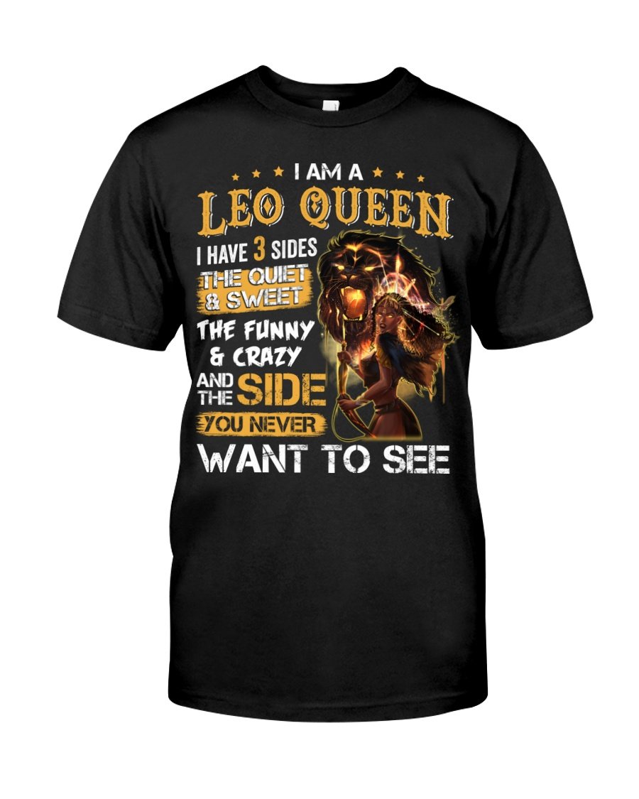 Black Woman Shirt, Black Queen Shirt, Leo Shirt, I Am A Leo Queen T-Shirt KM1407
