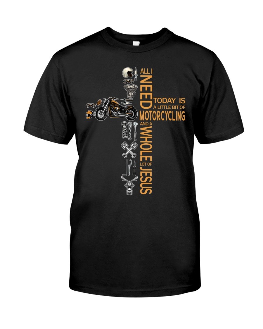 Christian Shirt, A Little Bit Of Motorcycling And A Whole Lot Of Jesus T-Shirt KM0408