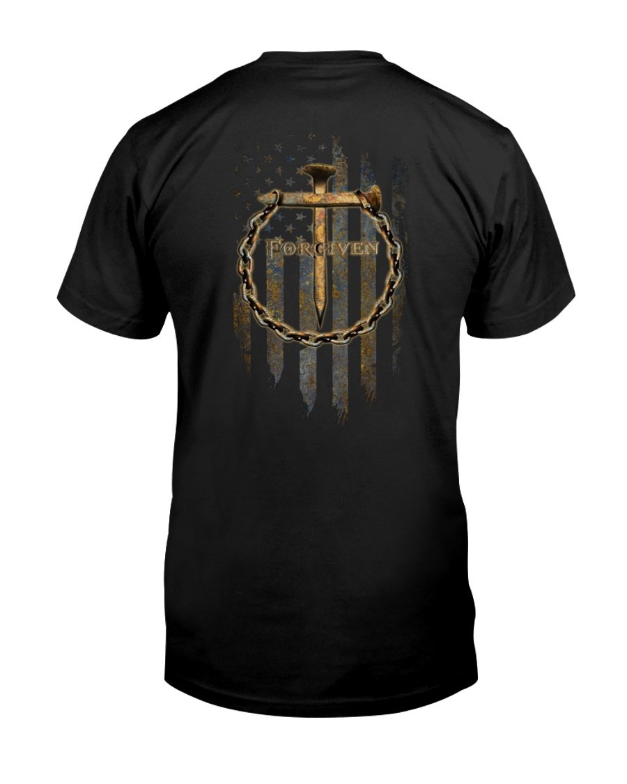 Christian Shirt, Gift For Christian, Easter Gift, Jesus Forgiven Flag T-Shirt