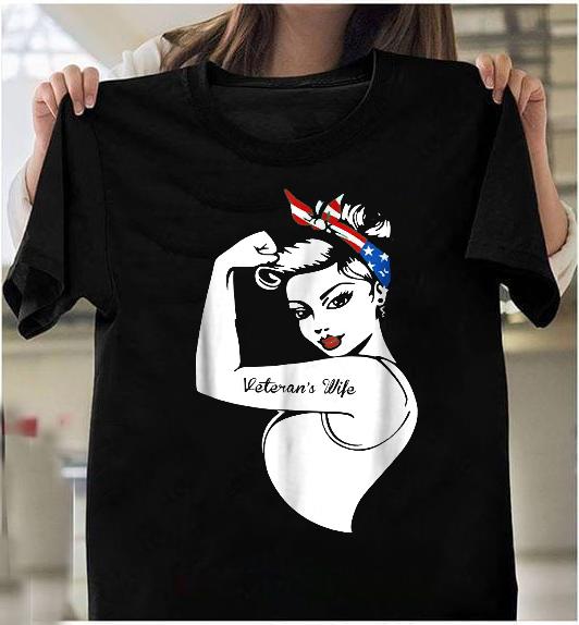 Cool Veteran Wife, Gift For Veteran Wife T-Shirt