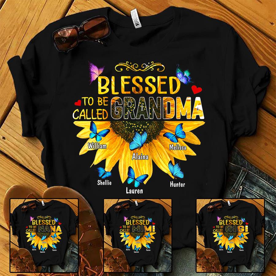 Custom Shirt, Grandma Shirt, Gifts For Grandma, Blessed To Be Called Grandma T-Shirt KM0906