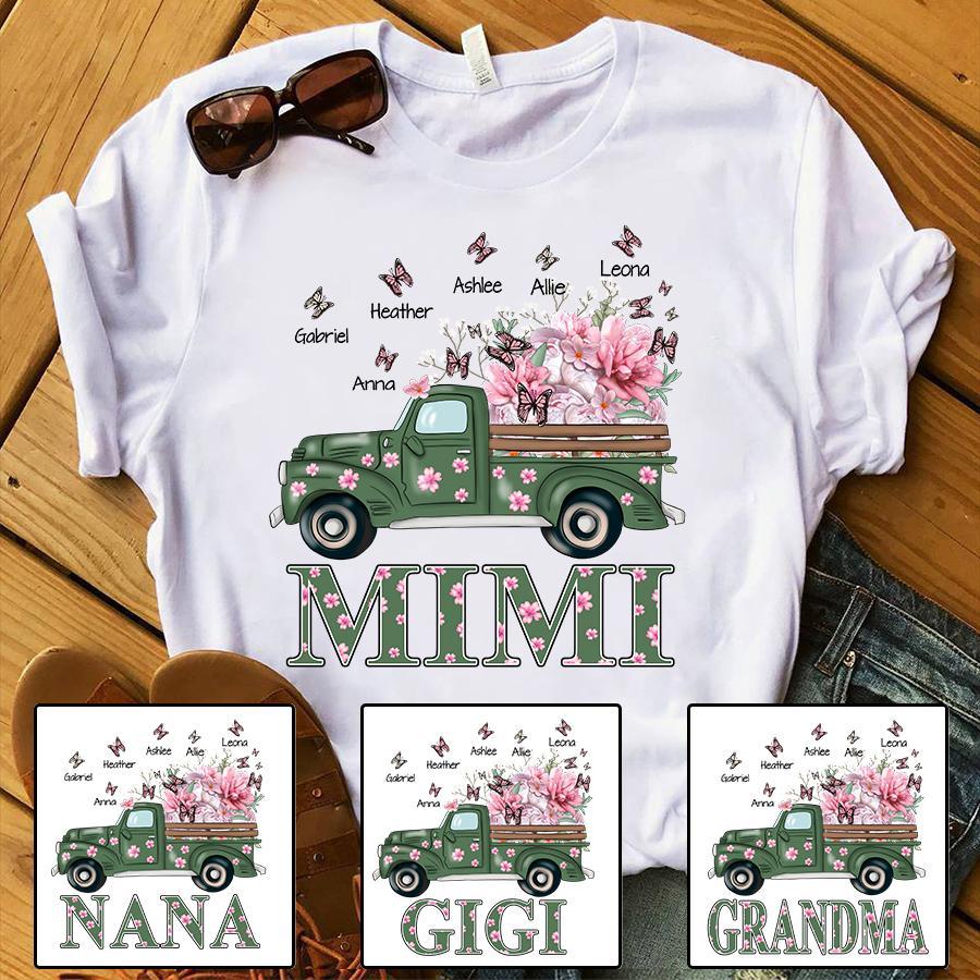 Custom Shirt, Grandma Shirt, Mimi Shirts With Grandkids Names T-Shirt KM0906 Custom Shirt, Grandma Shirt, Mimi Shirts With Grandkids Names T-Shirt KM0906