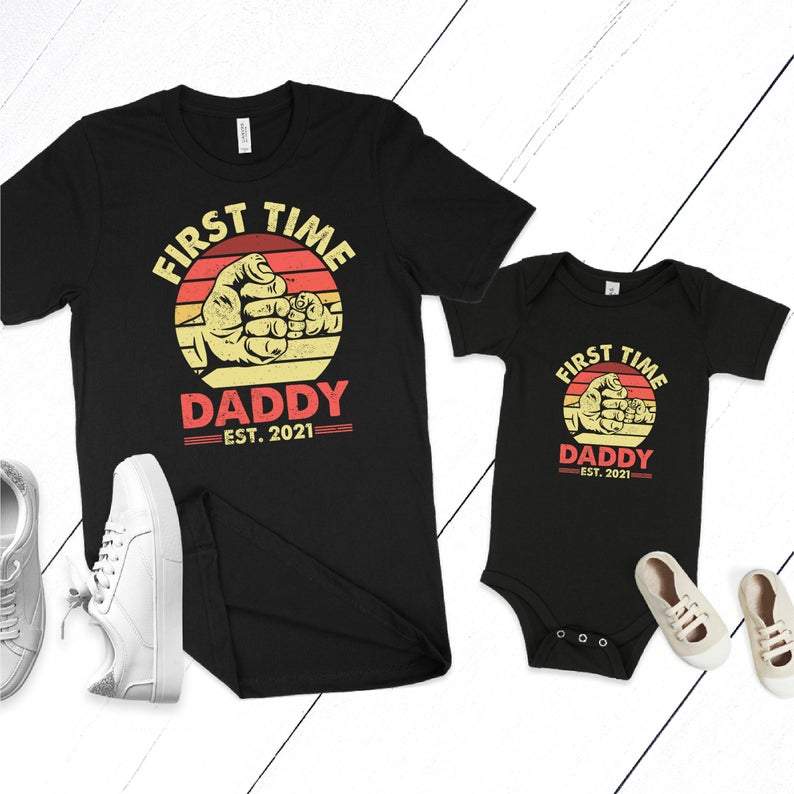 Father's Day Matching Shirt, First Time Daddy, Fathers Day Gift Unisex T-Shirt Father's Day Matching Shirt, First Time Daddy, Fathers Day Gift Unisex T-Shirt