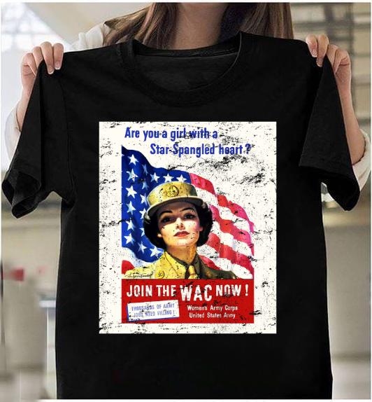 Female Veteran Are You A Girl With A Star-Spangled Heart T-Shirt