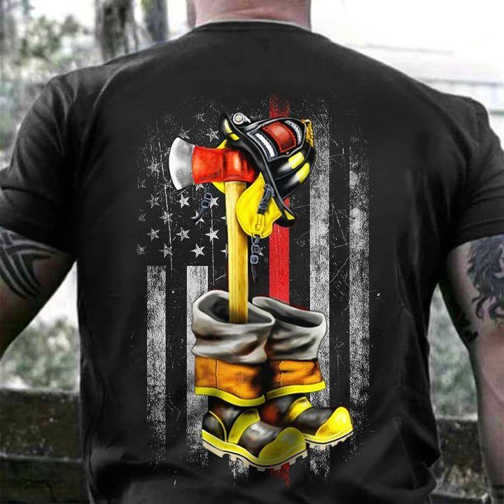 Firefighter Shirt, Firefighter Thin Red Line Shirt T-Shirt KM0608