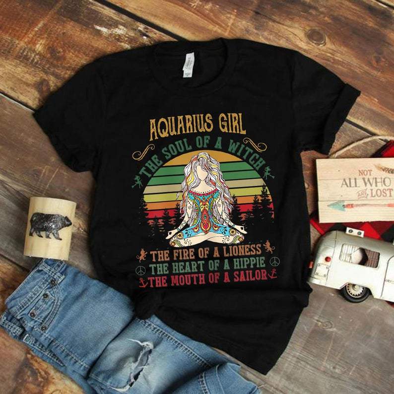 Funny Aquarius Shirt, Aquarius Zodiac Sign, Astrology Birthday Shirt, Aquarius Girl V2 Unisex T-Shirt