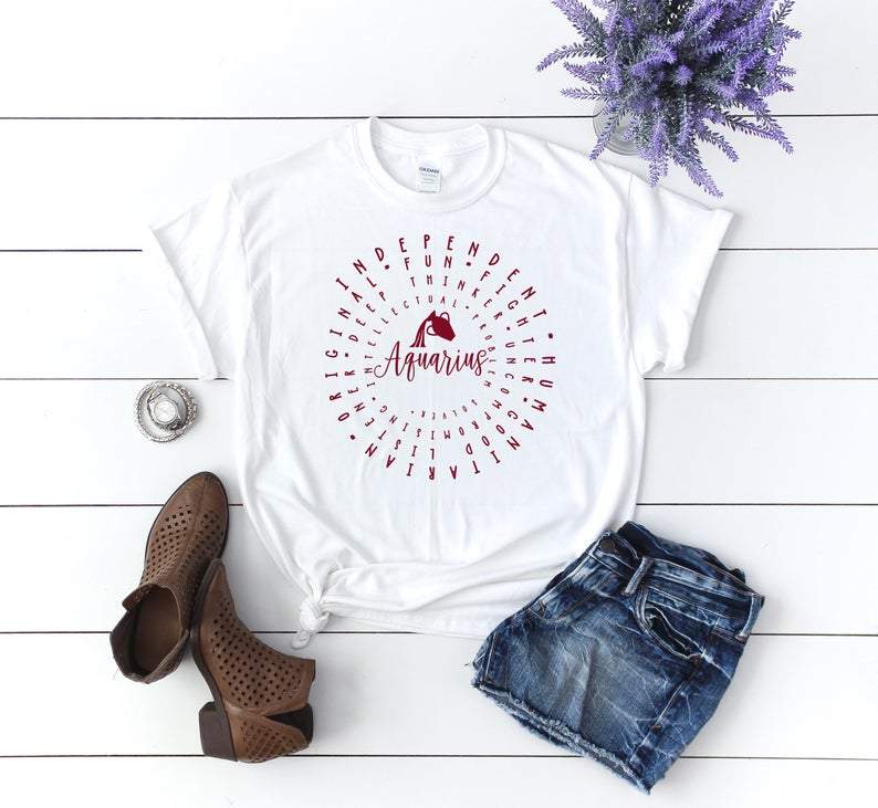 Funny Aquarius Shirt, Aquarius Zodiac Sign, Astrology Birthday Shirt, Aquarius Personality Traits Unisex T-Shirt