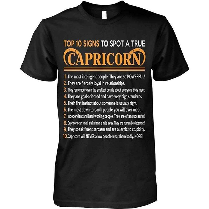 Funny Capricorn Shirt, Capricorn Zodiac Sign, Astrology Shirt, Top 10 Signs Unisex T-Shirt