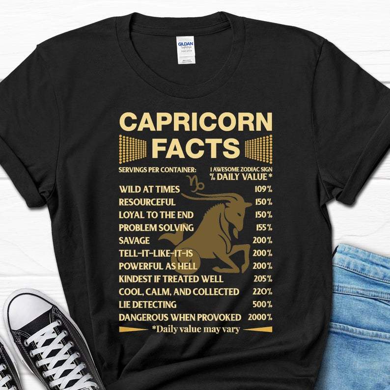 Funny Capricorn Shirt, Capricorn Zodiac Sign, Capricorn Facts Unisex T-Shirt Funny Capricorn Shirt, Capricorn Zodiac Sign, Capricorn Facts Unisex T-Shirt