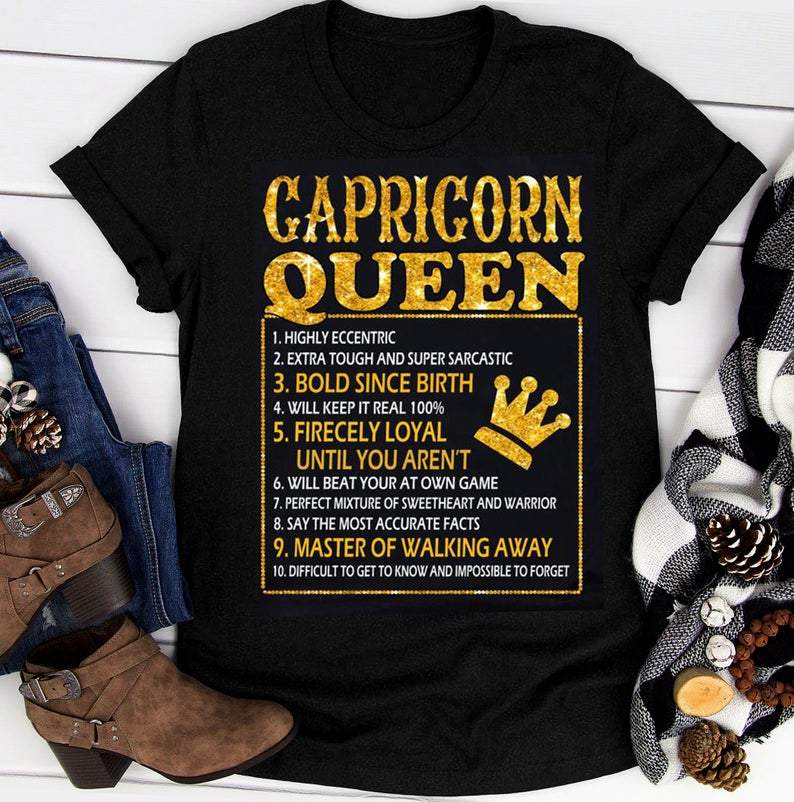 Funny Capricorn Shirt, Capricorn Zodiac Sign, Capricorn Queen Shirt V1, Capricorn Shirt Unisex T-Shirt