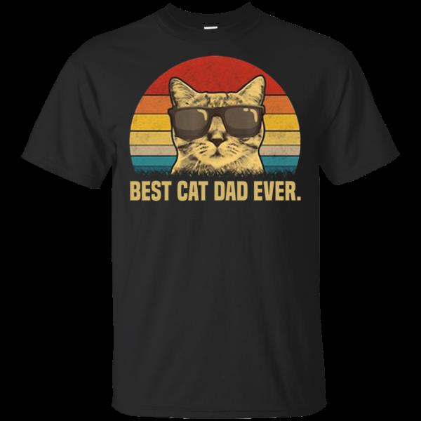 Funny Shirt, Vintage Best Cat Dad Ever T-Shirt Cat Daddy Father Gift Men T-Shirt KM2406