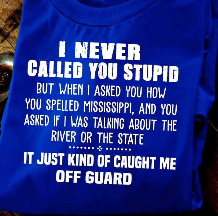 I Never Called You Stupid But When I Asked You How You Spelled Mississippi T-shirt HA0409