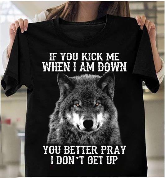 If You Kick Me When I Am Down You Better Pray I Don't Get Up T-Shirt