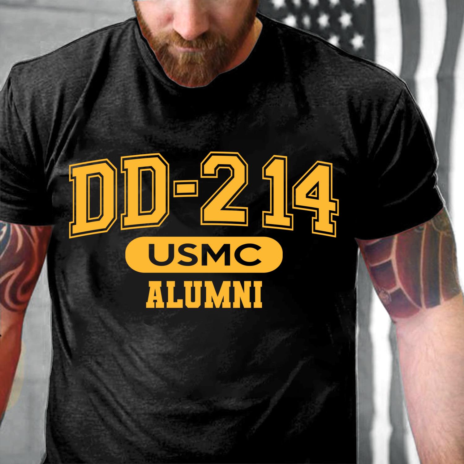 DD-214 Marine Corps Alumni, USMC Veterans T-Shirt DD-214 Marine Corps Alumni, USMC Veterans T-Shirt