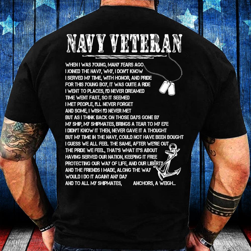 Navy Veteran Shirt When I Was Young Many Year Ago Joined The Navy T-Shirt