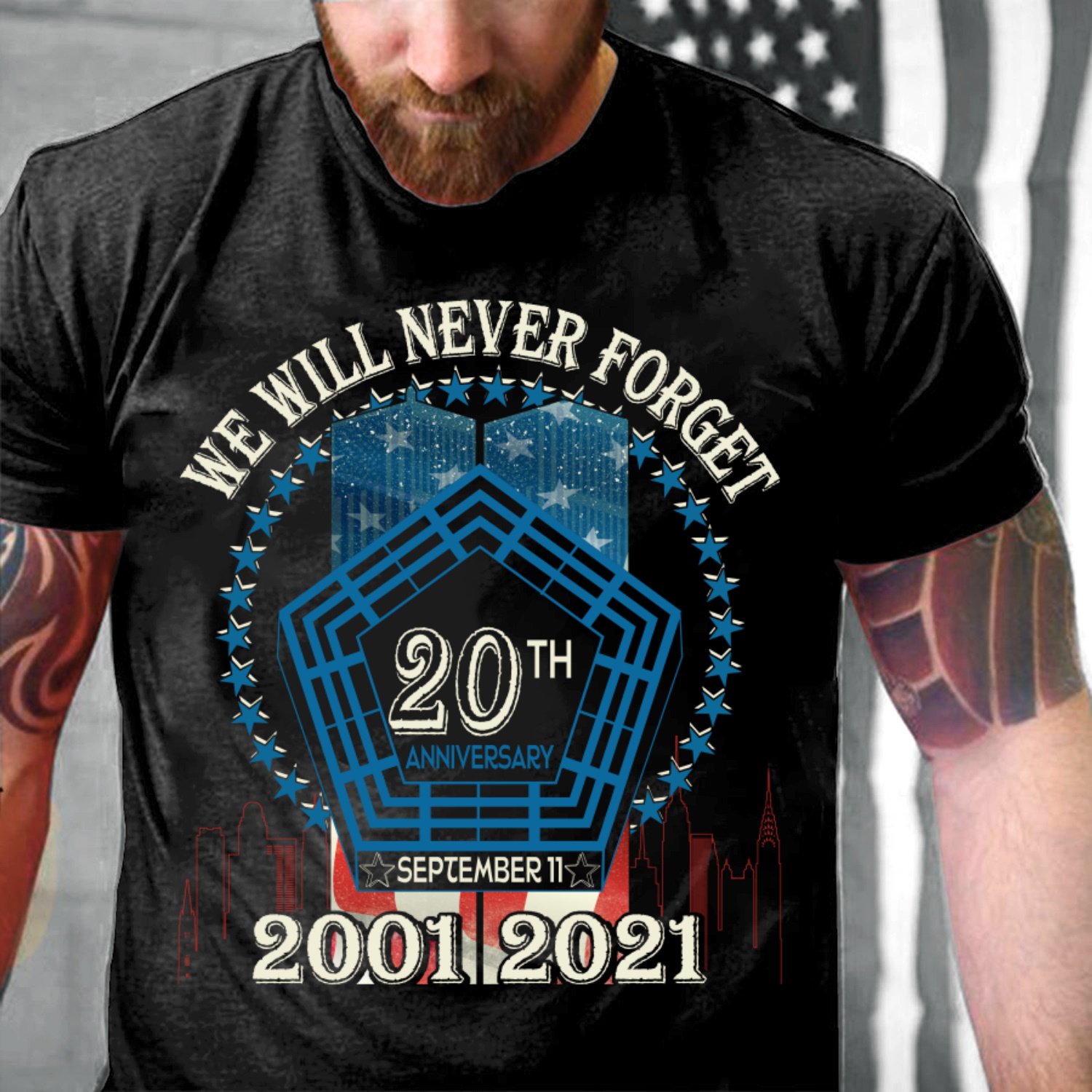 Patriot Shirt, 11th Of September Shirt, We Will Never Forget, 20th Years Anniversary T-Shirt KM2607 Patriot Shirt, 11th Of September Shirt, We Will Never Forget, 20th Years Anniversary T-Shirt KM2607