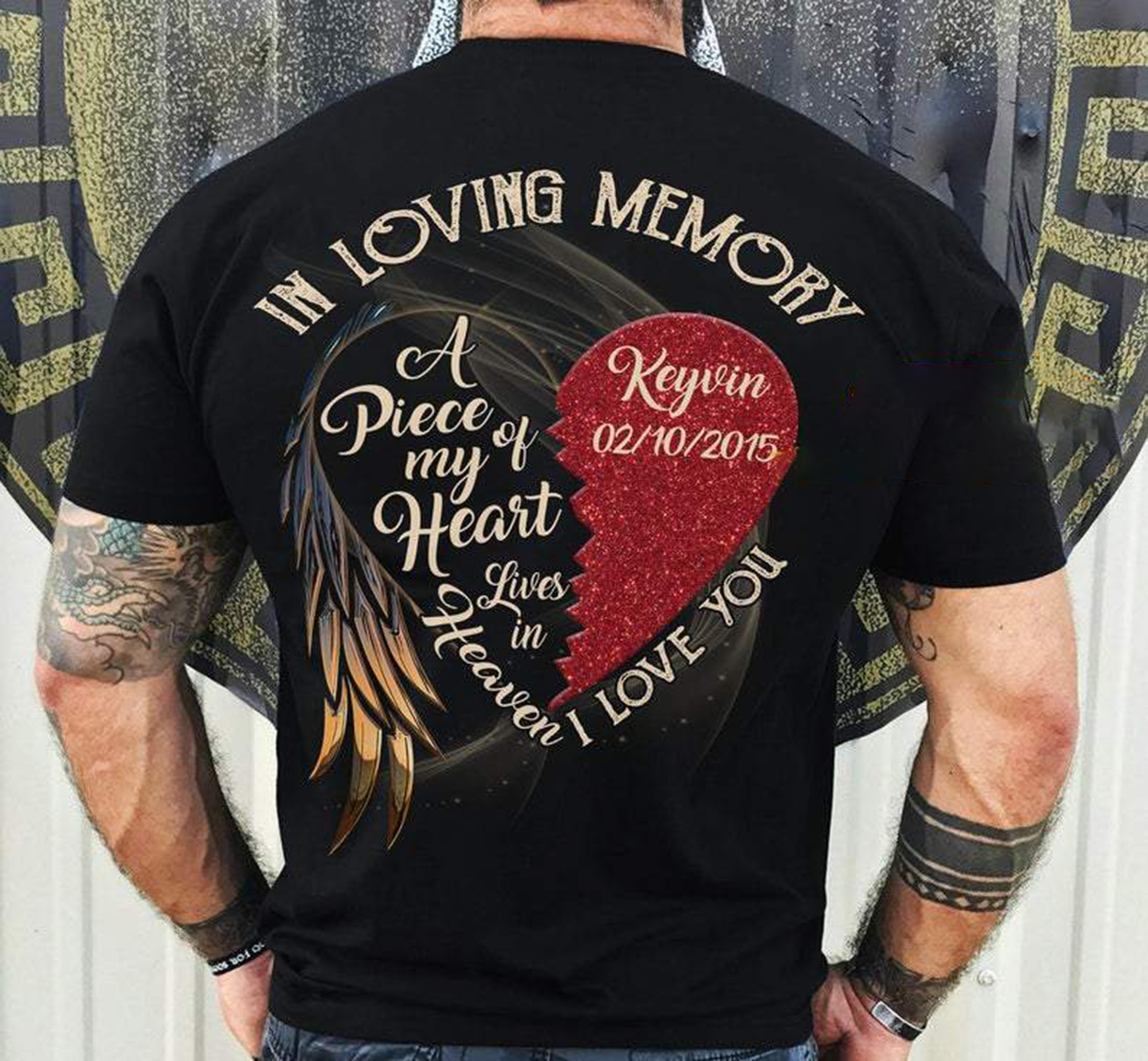 Personalized Shirt, Custom Shirt, A Piece Of My Heart Lives In Heaven T-Shirt KM0107