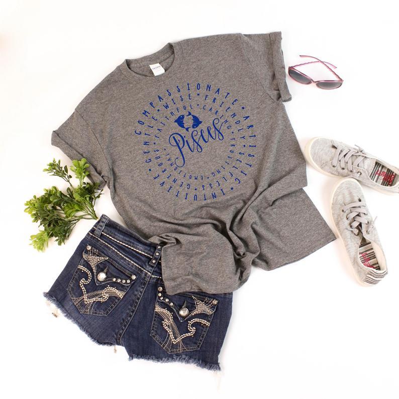 Pisces Shirt, Pisces Zodiac Sign, Astrology Birthday Shirt, Pisces Horoscope Gifts Unisex T-Shirt