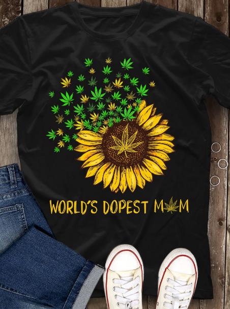 Sunflower Shirt World's Dopest Mom T-shirt KM3007