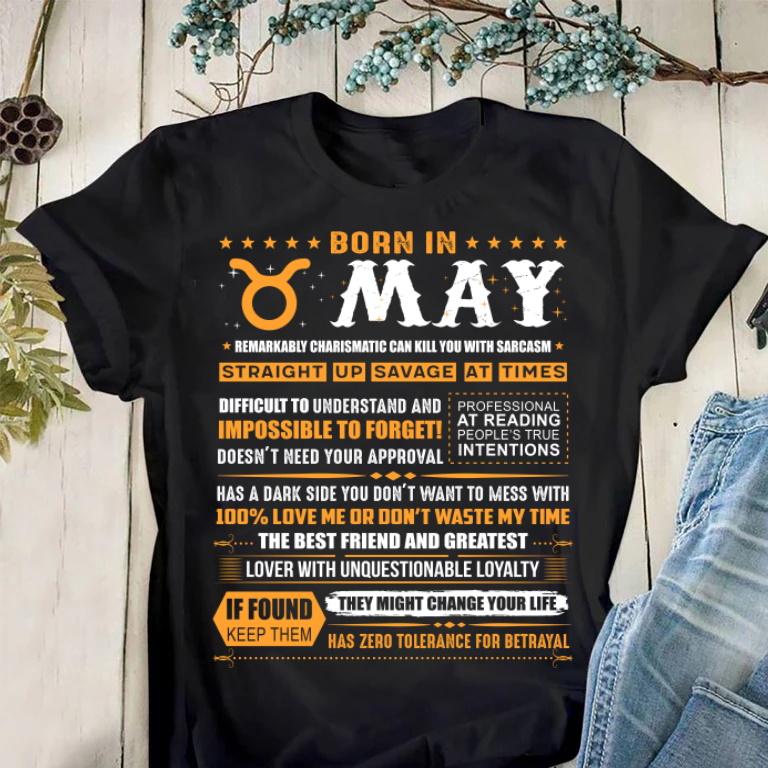 Taurus T-Shirt, Birthday Gift May Girl Taurus Gemini Women V2 Birthday Gift Idea, Gift For Her T-Shirt