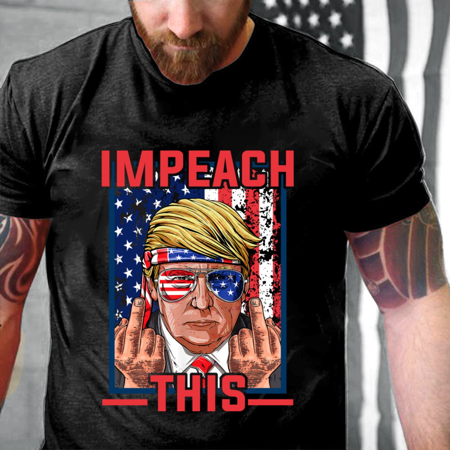 Trump Shirt, Funny Trump Shirt, Pro Donald Trump Gifts Republican Conservative Impeach This T-Shirt
