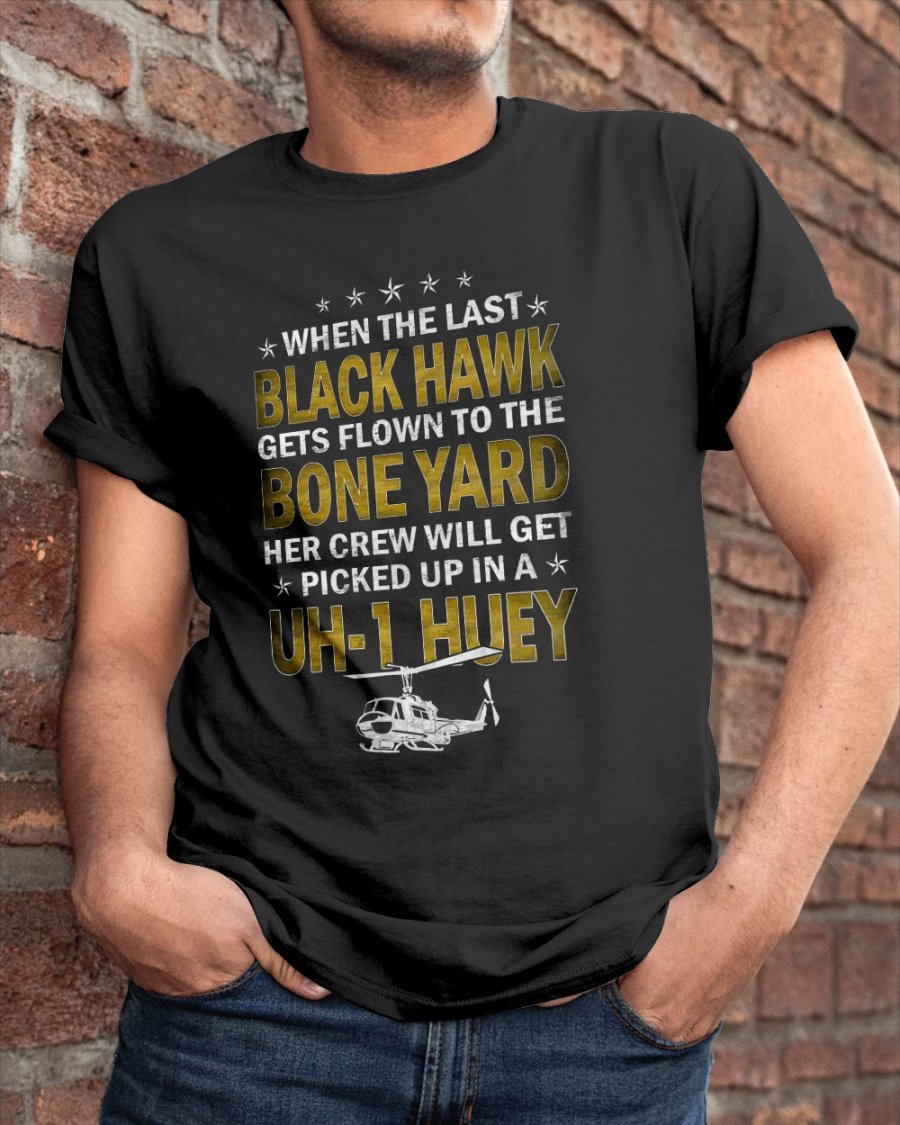 Veteran Shirt, Black Hawak Bone Yard Uh1 Classic Shirt, Father's Day Gift For Dad KM1304
