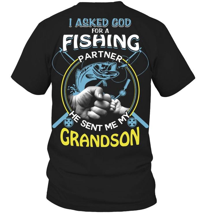Veteran Shirt, Fishing Partner, He Sent Me My Grandson V2 Father's Day Gift For Dad KM1404 Veteran Shirt, Fishing Partner, He Sent Me My Grandson V2 Father's Day Gift For Dad KM1404