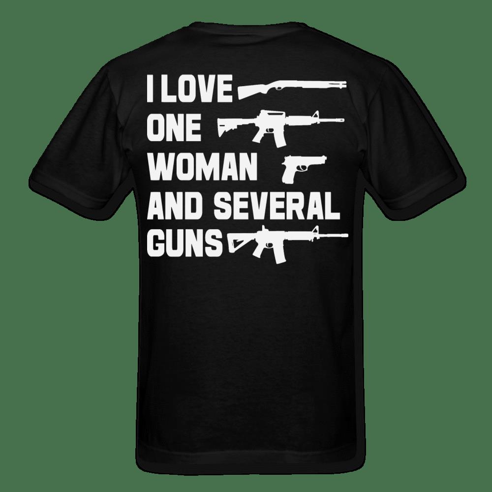 Veteran Shirt, Guns Shirt, I Love One Woman & Several Guns T-Shirt KM2906