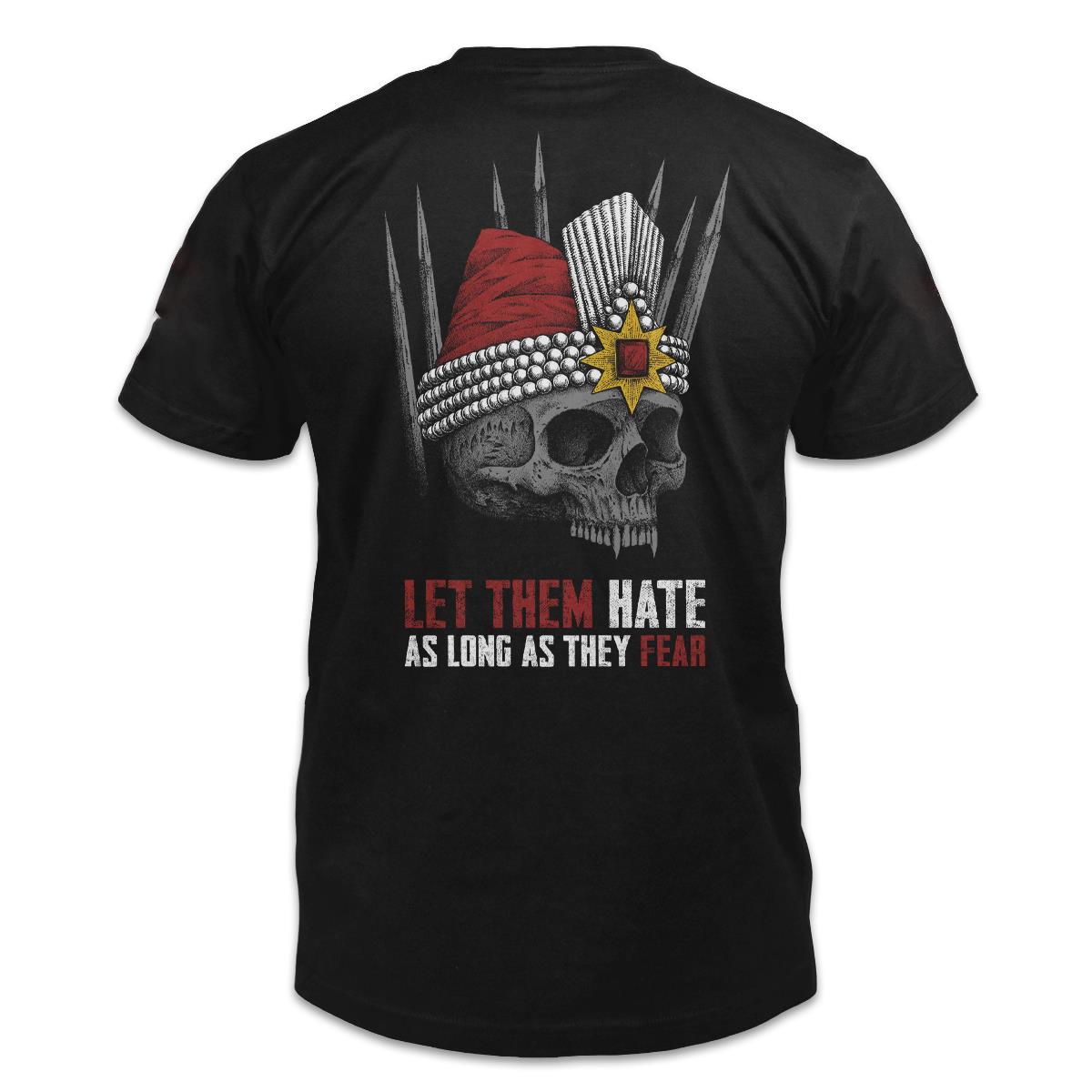 Veteran Shirt, Skull Shirt, Skull T Shirt, Vlad Skull Let Them Hat As Long As They Fear T-Shirt KM0507