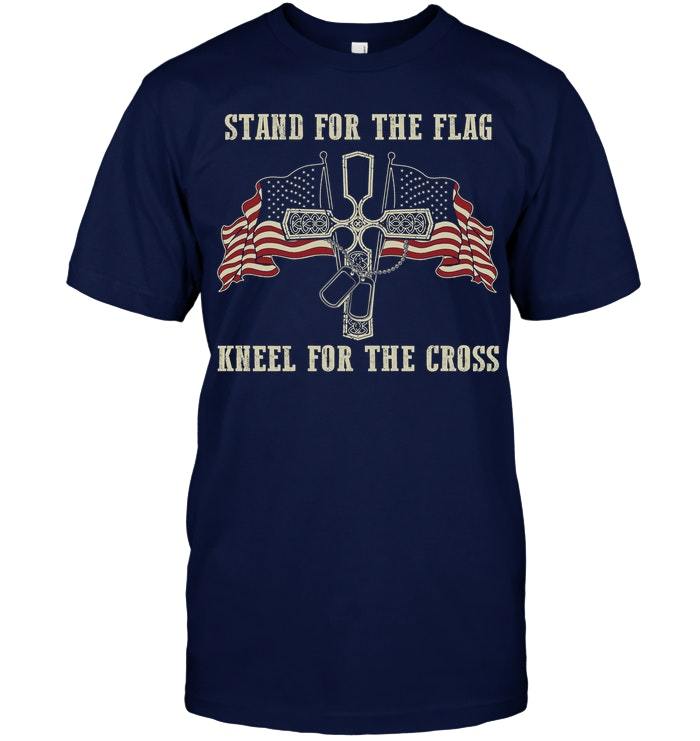 Veteran Shirt, Stand For The Flag Kneel For The Cross T-Shirt