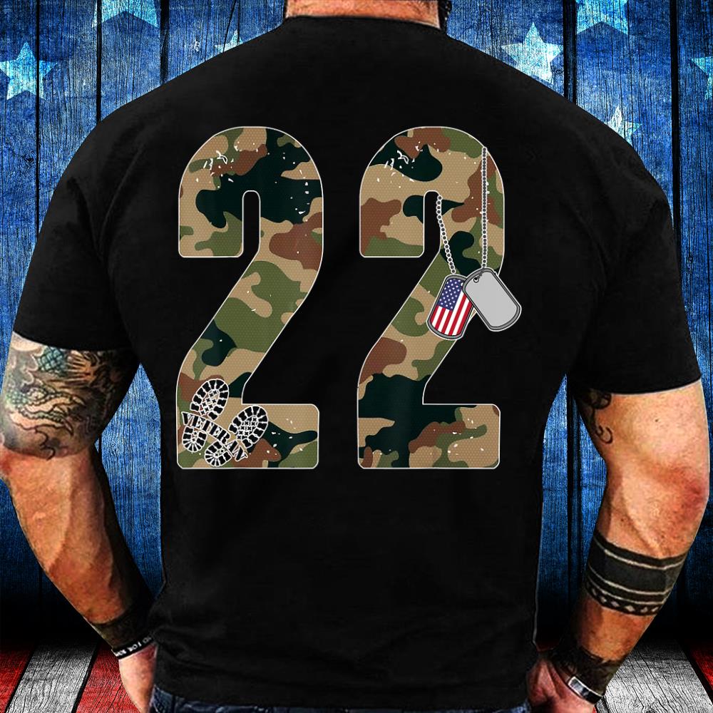 22 A Day Veteran Shirt, 22 Too Many PTSD Awareness Veterans T-Shirt 22 A Day Veteran Shirt, 22 Too Many PTSD Awareness Veterans T-Shirt