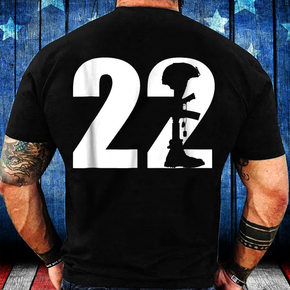 22 Too Many PTSD Awareness T-shirt Veterans
