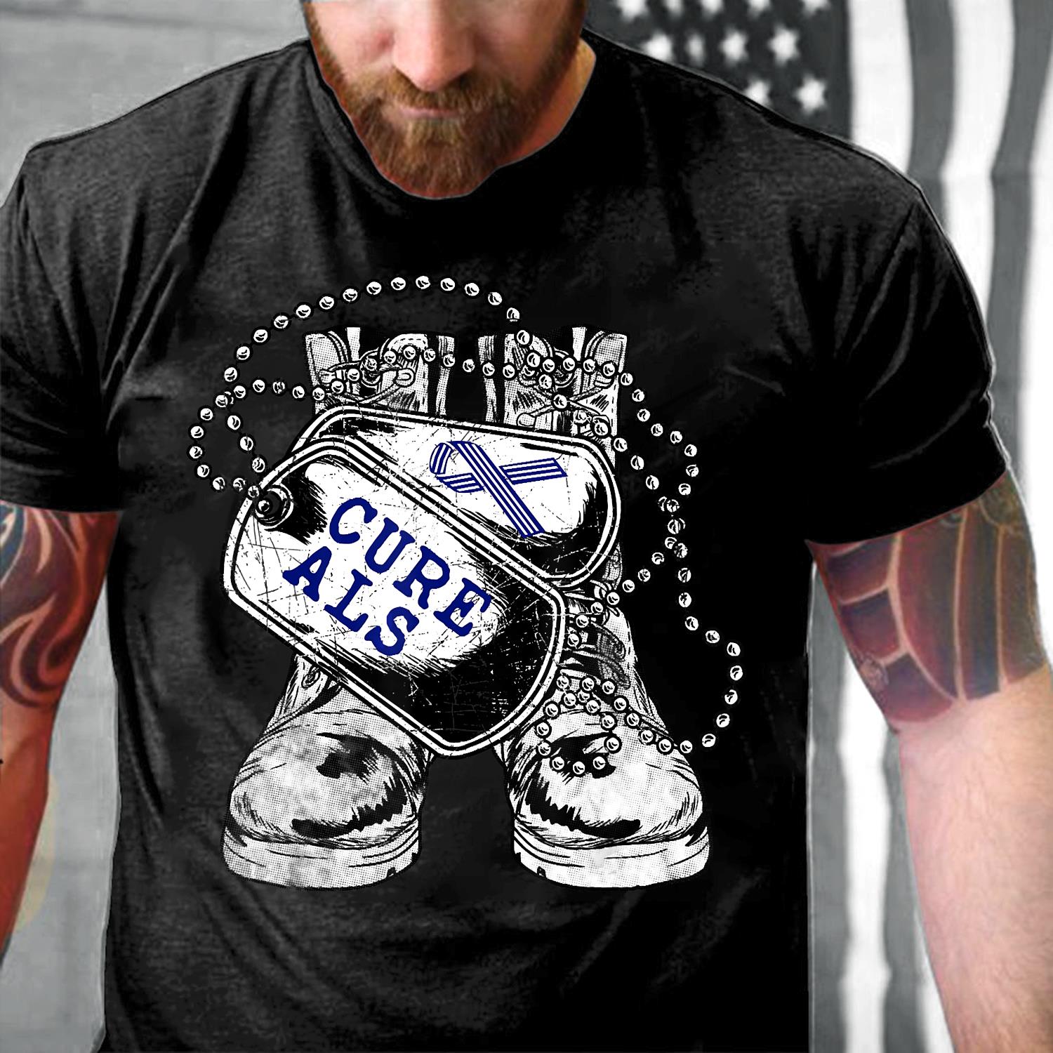 Veterans Shirt ALS Awareness for Military Veteran T-Shirt