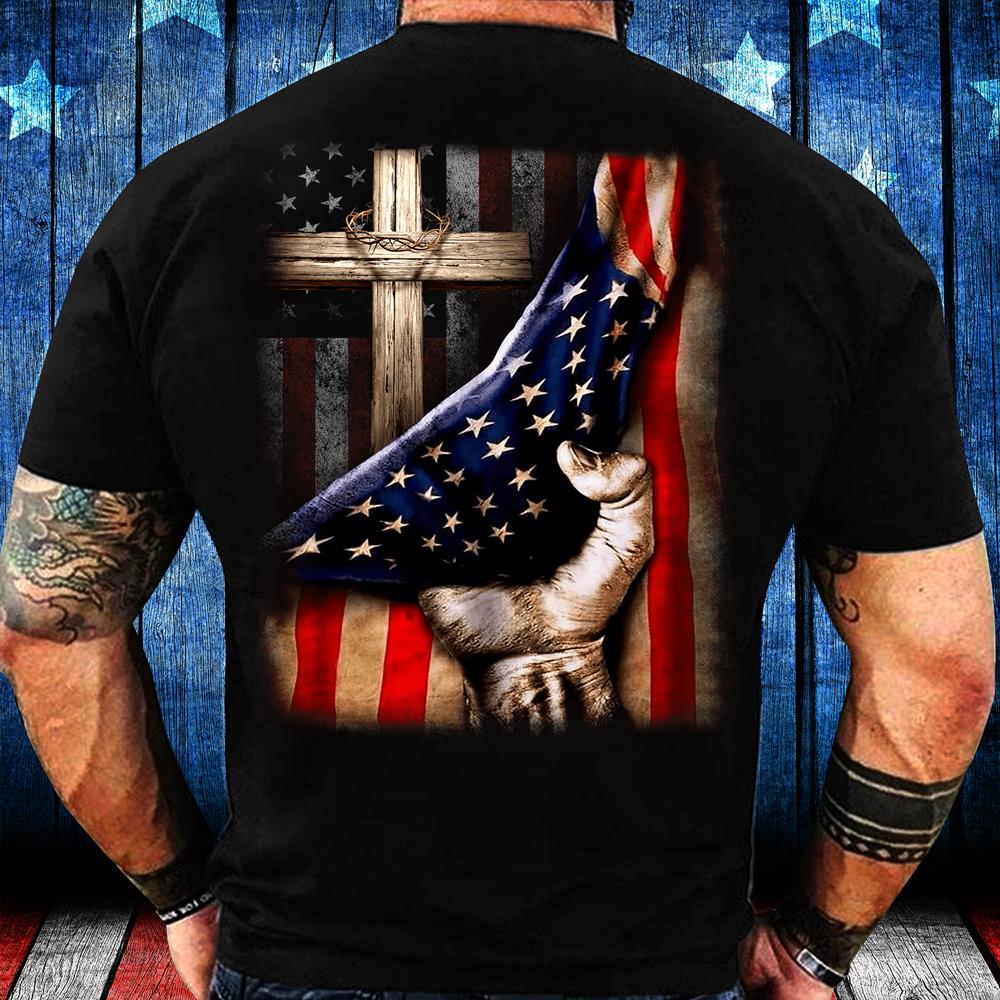 America Shirt Behind The flag T-Shirt America Shirt Behind The flag T-Shirt