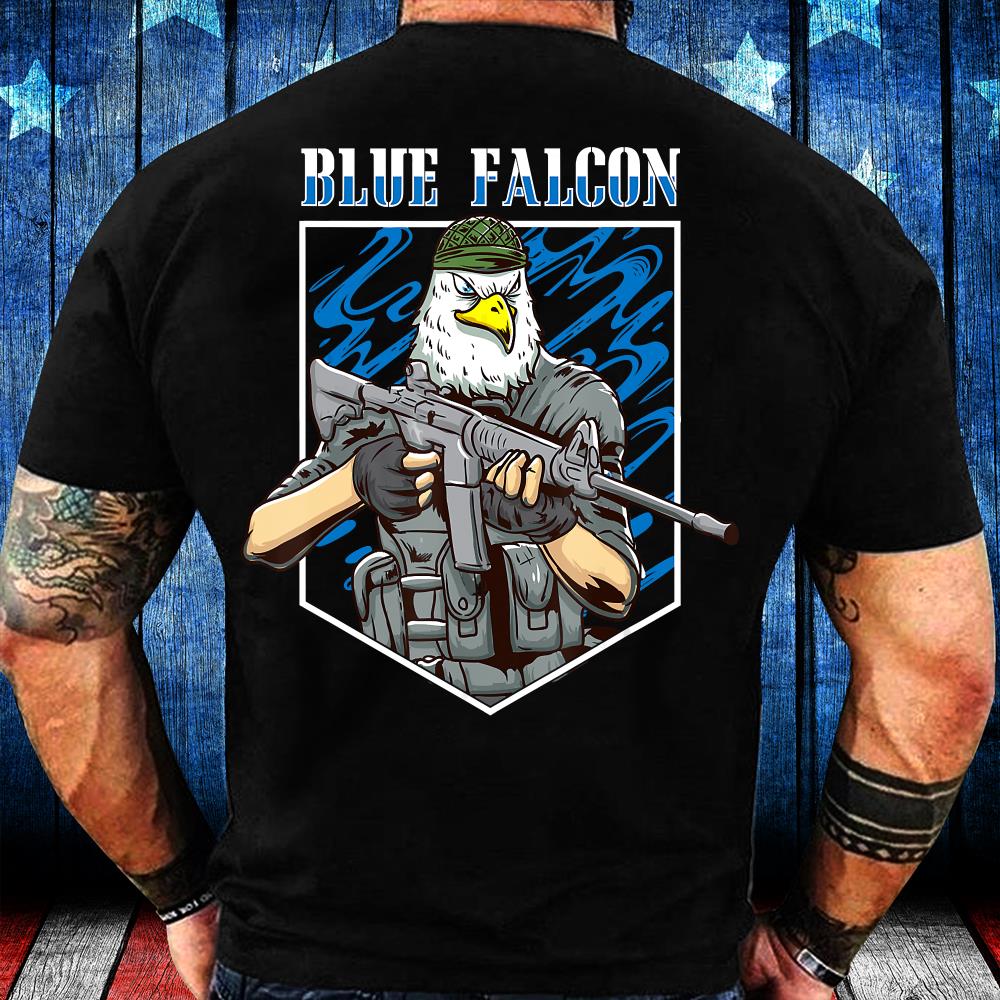 Blue Falcon Funny Military Veteran Joke T-Shirt Blue Falcon Funny Military Veteran Joke T-Shirt