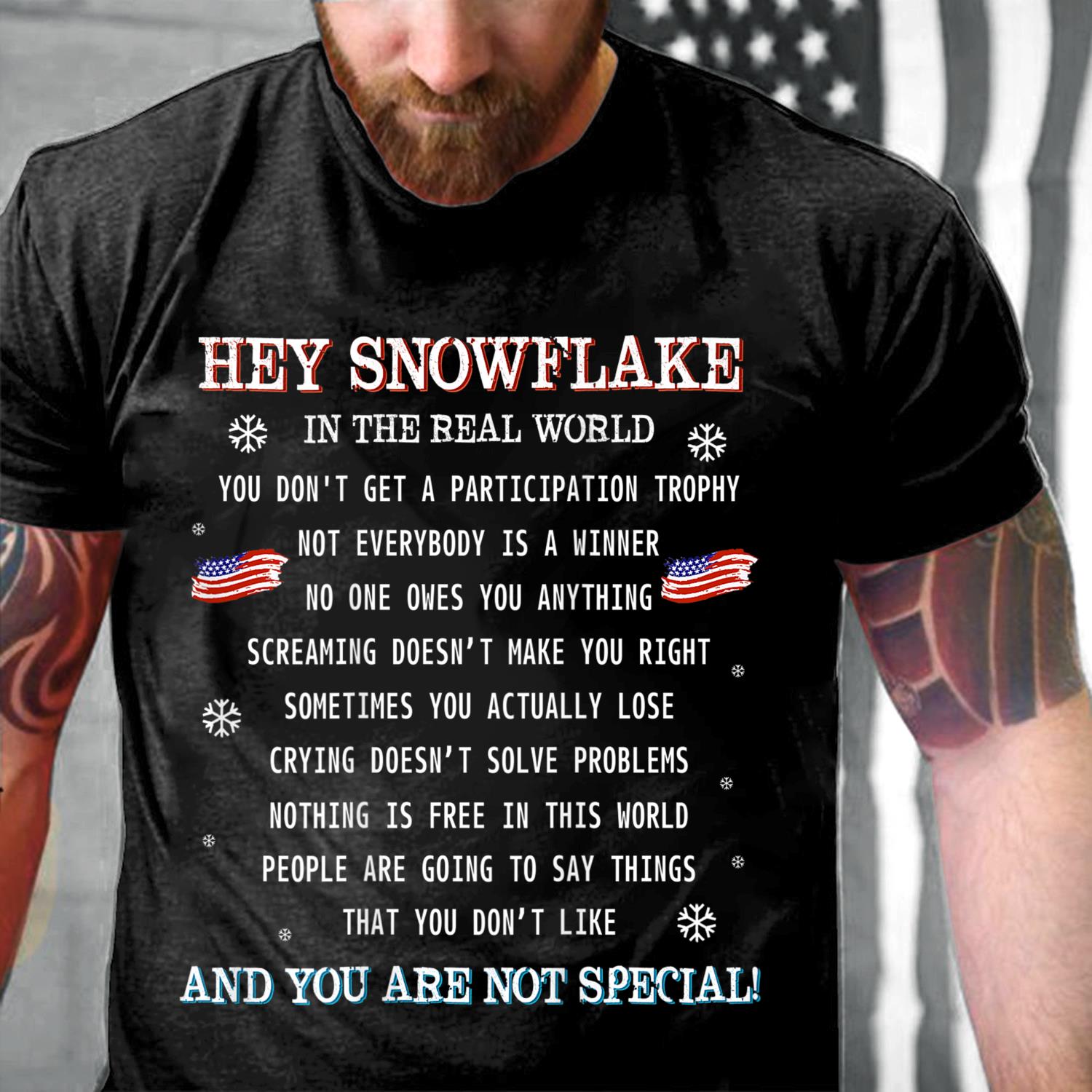 Veterans Shirt Hey Snowflake The Real World Veteran T-Shirt Veterans Shirt Hey Snowflake The Real World Veteran T-Shirt
