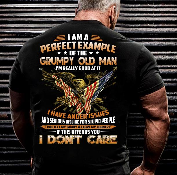 I Am A Perfect Example Of The Grumpy Old Man I'm Really Good At It I Have Anger Issues T-Shirt