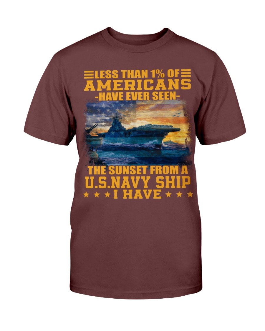 Veterans Shirt - Less Than 1% Of Americans Have Ever Seen The Sunset From A U.S. Navy Ship T-Shirt 2 » Cool Gifts for You - Mfamilygift Veterans Shirt - Less Than 1% Of Americans Have Ever Seen The Sunset From A U.S. Navy Ship T-Shirt 2