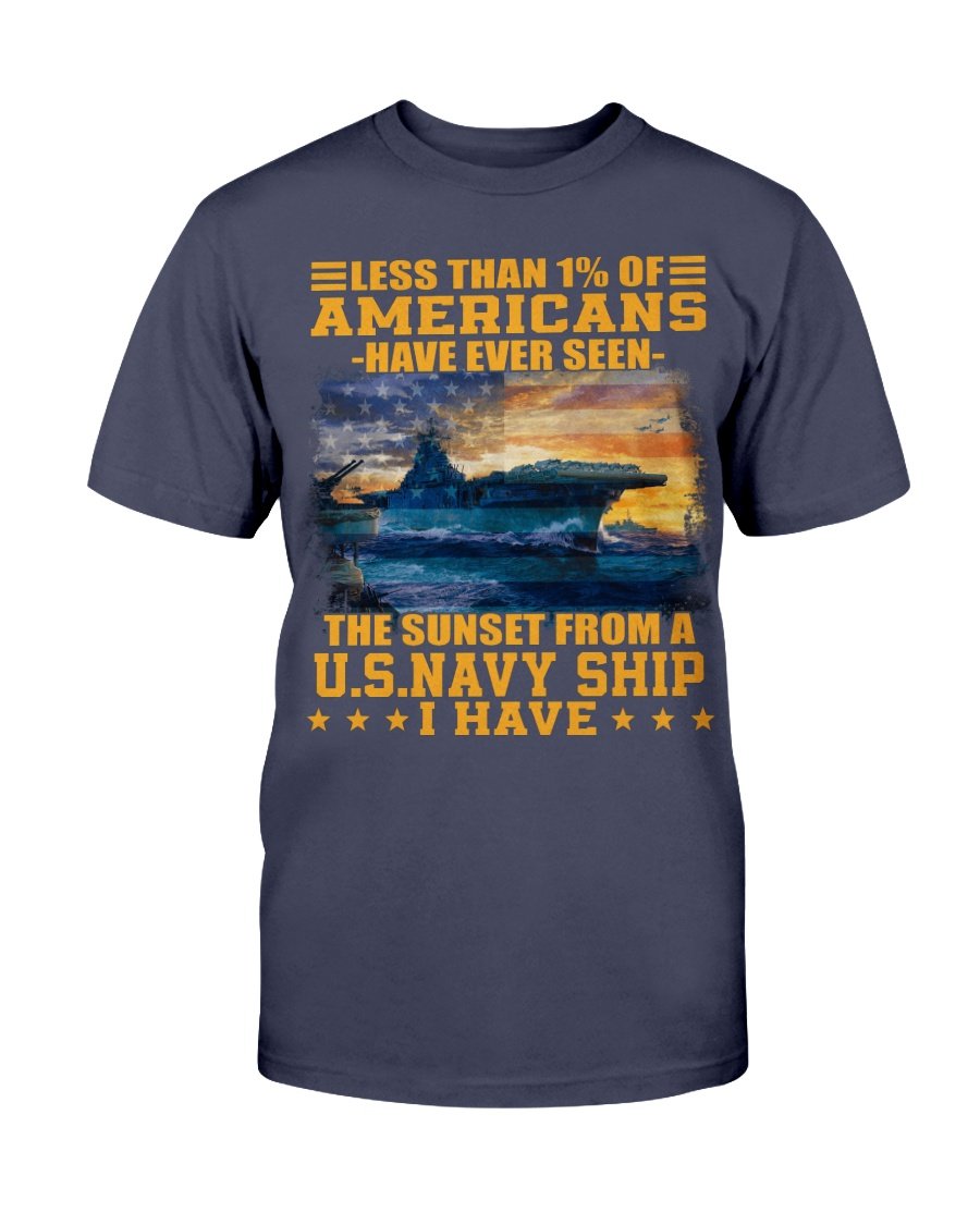 Veterans Shirt - Less Than 1% Of Americans Have Ever Seen The Sunset From A U.S. Navy Ship T-Shirt 3 » Cool Gifts for You - Mfamilygift Veterans Shirt - Less Than 1% Of Americans Have Ever Seen The Sunset From A U.S. Navy Ship T-Shirt 3