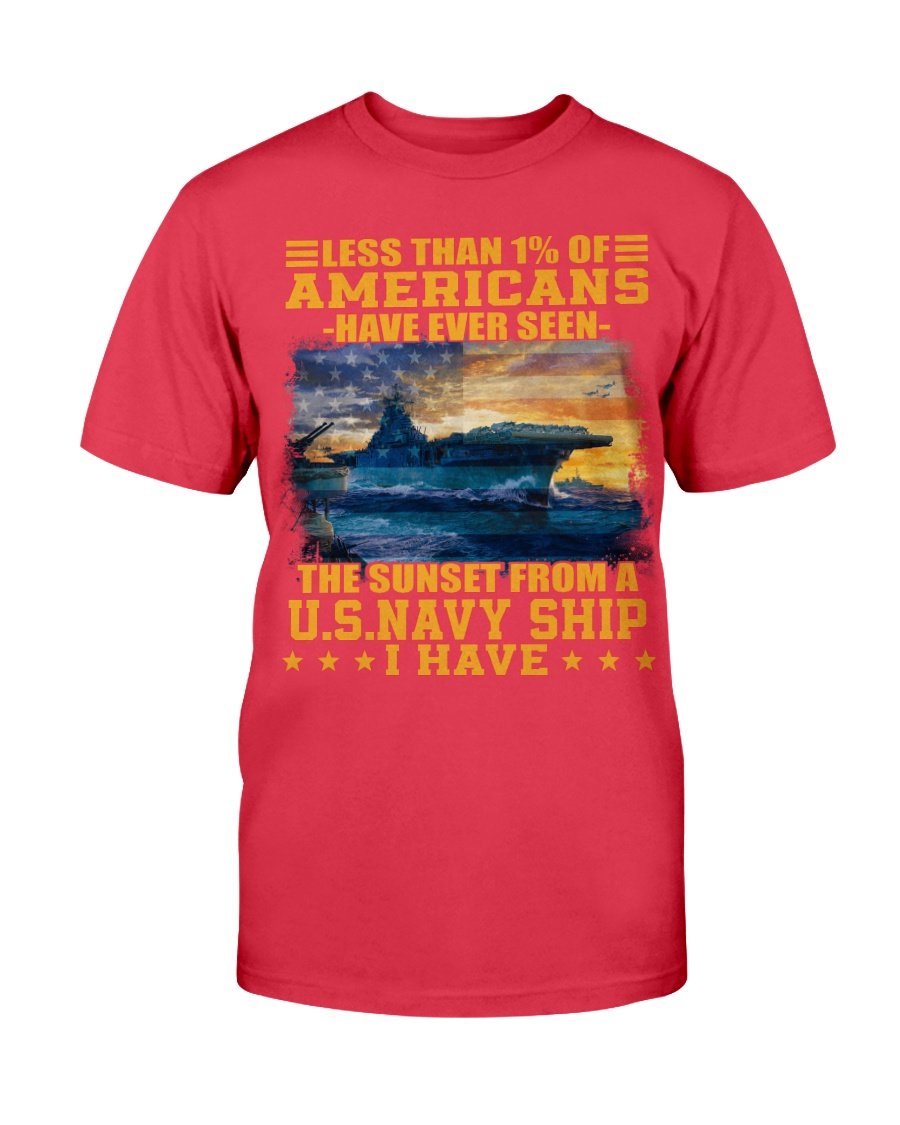 Veterans Shirt - Less Than 1% Of Americans Have Ever Seen The Sunset From A U.S. Navy Ship T-Shirt 4 » Cool Gifts for You - Mfamilygift Veterans Shirt - Less Than 1% Of Americans Have Ever Seen The Sunset From A U.S. Navy Ship T-Shirt 4