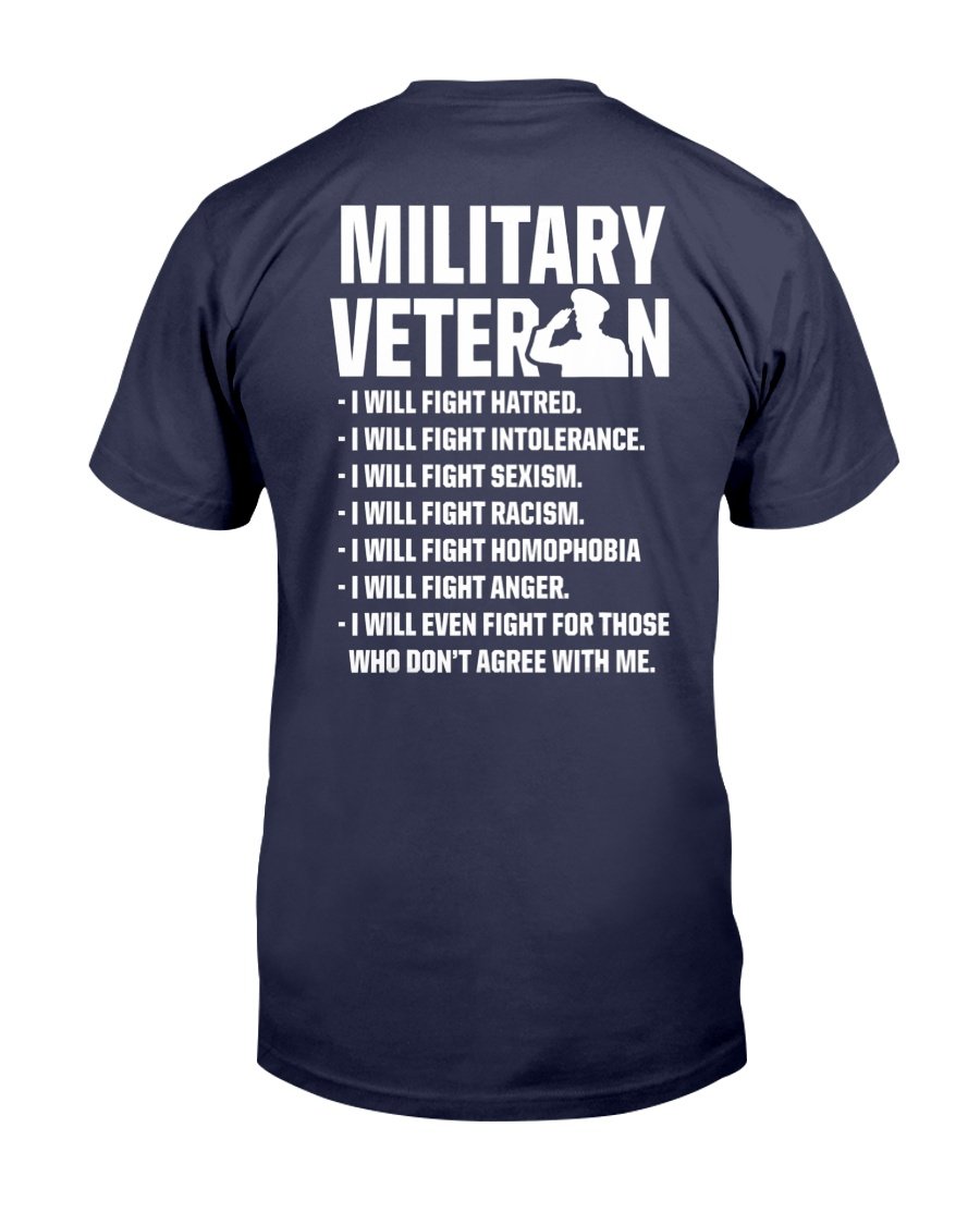 Military Veteran I Will Fight Anger T-Shirt 1&nbsp;