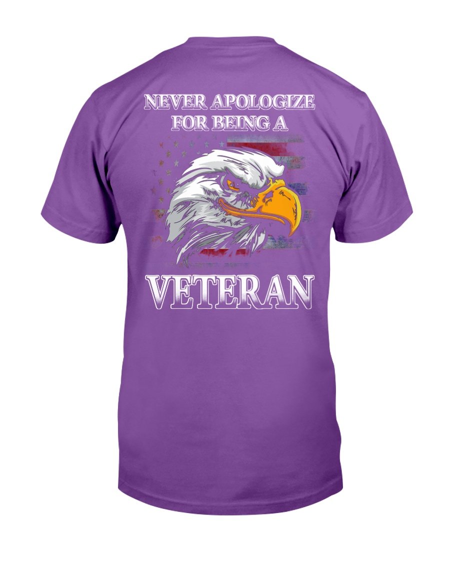 Never Apologize For Being A Veteran T-Shirt 3 » Cool Gifts for You - Mfamilygift Never Apologize For Being A Veteran T-Shirt 3