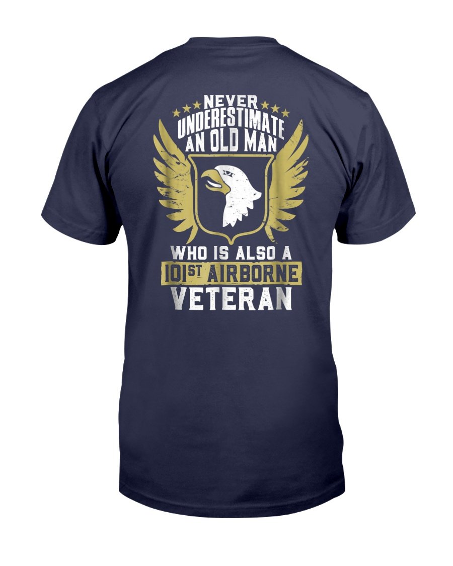 Never Underestimate An Old Man 101st Airborne Veteran T-Shirt 1&nbsp;